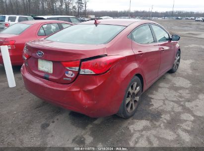 Lot #3029545955 2012 HYUNDAI ELANTRA LIMITED PZEV