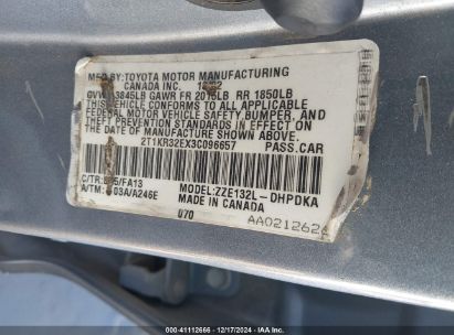 Lot #3037531712 2003 TOYOTA MATRIX STANDARD