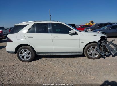 Lot #3056475016 2012 MERCEDES-BENZ ML 350 4MATIC