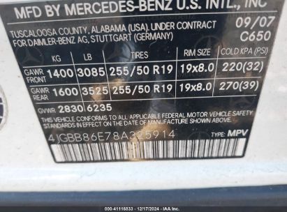 Lot #3046375401 2008 MERCEDES-BENZ ML 350 4MATIC