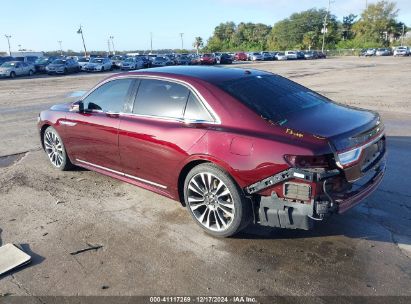 Lot #3056065734 2017 LINCOLN CONTINENTAL SELECT