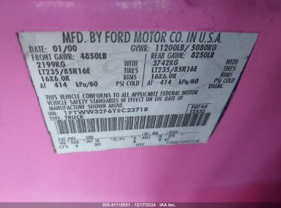 Lot #3034048873 2000 FORD F-350 LARIAT/XL/XLT