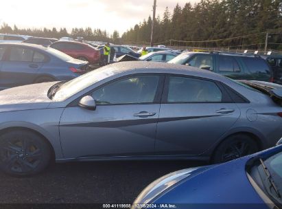 Lot #3035091342 2021 HYUNDAI ELANTRA HYBRID BLUE