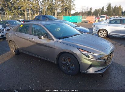 Lot #3035091342 2021 HYUNDAI ELANTRA HYBRID BLUE