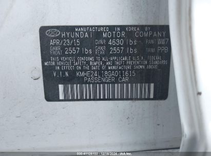 Lot #3035091747 2016 HYUNDAI SONATA HYBRID SE