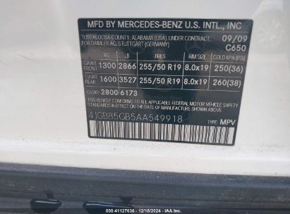 Lot #3037534729 2010 MERCEDES-BENZ M-CLASS ML 350