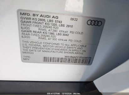 Lot #3038963068 2023 AUDI SQ5 PREMIUM PLUS TFSI QUATTRO TIPTRONIC