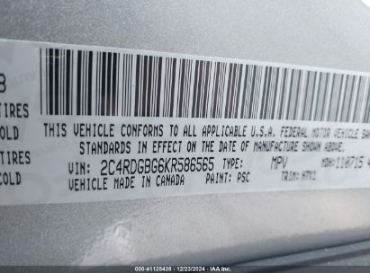 Lot #3050076881 2019 DODGE GRAND CARAVAN SE