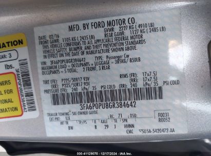 Lot #3037550870 2016 FORD FUSION ENERGI SE LUXURY