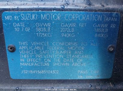 Lot #3051081058 2008 SUZUKI SX4 CONVENIENCE/TOURING