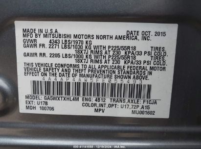 Lot #3056469297 2015 MITSUBISHI OUTLANDER SPORT GT