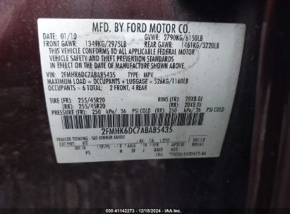 Lot #3034048636 2010 FORD FLEX LIMITED