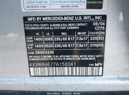 Lot #3042563731 2007 MERCEDES-BENZ ML 350 4MATIC