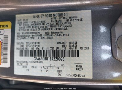 Lot #3056477238 2014 FORD FUSION HYBRID TITANIUM