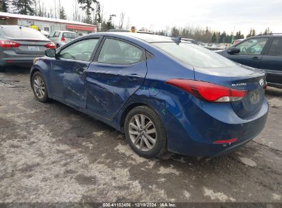 Lot #3034053812 2016 HYUNDAI ELANTRA SE