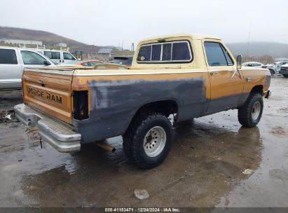 Lot #3050076734 1985 DODGE W-SERIES W100/W150