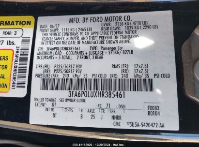 Lot #3056071828 2017 FORD FUSION HYBRID SE