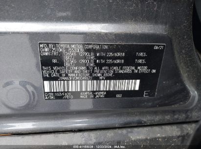 Lot #3063111143 2021 TOYOTA RAV4 PRIME SE