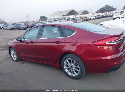 Lot #3050072391 2019 FORD FUSION HYBRID SE