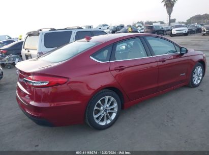 Lot #3050072391 2019 FORD FUSION HYBRID SE