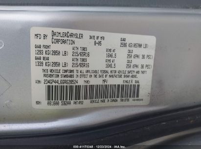 Lot #3046374666 2006 DODGE GRAND CARAVAN SXT