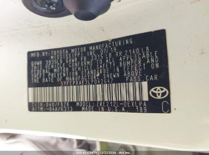 Lot #3035079275 2020 TOYOTA COROLLA LE