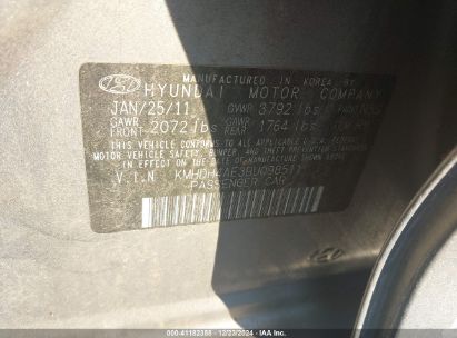 Lot #3052069410 2011 HYUNDAI ELANTRA LIMITED (ULSAN PLANT)