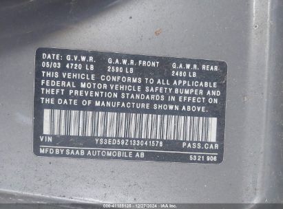 Lot #3056064959 2003 SAAB 9-5 ARC