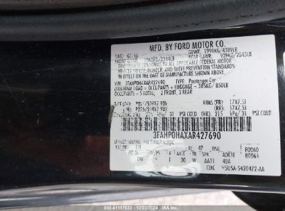 Lot #3052078566 2010 FORD FUSION SE