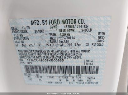 Lot #3051072776 2009 FORD ESCAPE HYBRID LIMITED