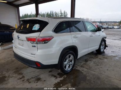 Lot #3056476533 2015 TOYOTA HIGHLANDER HYBRID LIMITED PLATINUM V6