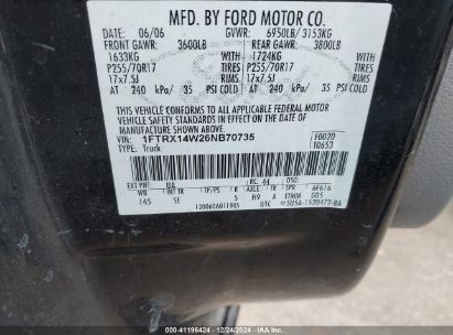 Lot #3042563193 2006 FORD F-150 STX/XL/XLT