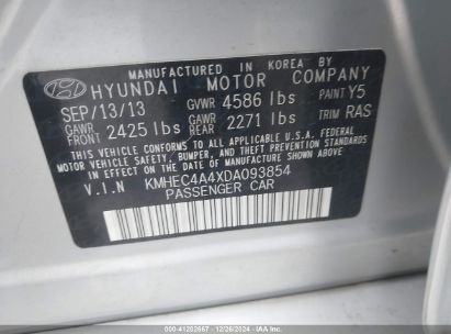 Lot #3056468843 2013 HYUNDAI SONATA HYBRID