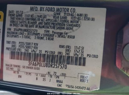 Lot #3053067610 2013 FORD FUSION HYBRID SE