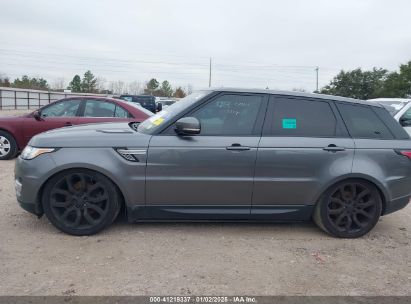 Lot #3050081619 2016 LAND ROVER RANGE ROVER SPORT 3.0L V6 SUPERCHARGED HSE