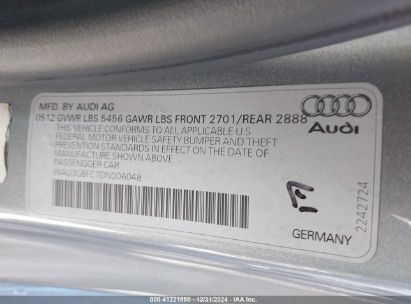 Lot #3051085388 2013 AUDI A7 3.0T PREMIUM