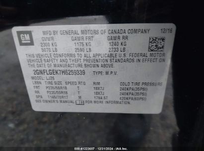 Lot #3053050151 2017 CHEVROLET EQUINOX PREMIER