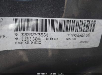 Lot #3056476024 2017 FIAT 500E BATTERY ELECTRIC