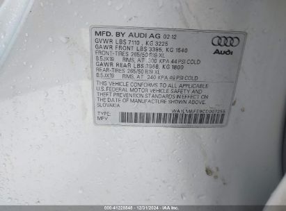 Lot #3052078674 2012 AUDI Q7 3.0 TDI PREMIUM