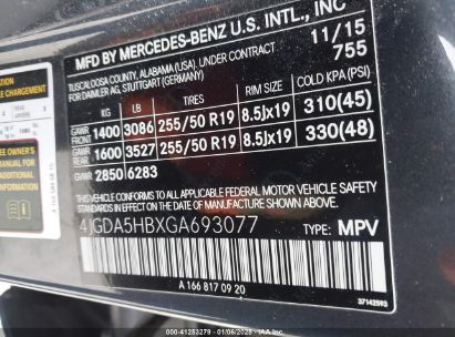 Lot #3051486824 2016 MERCEDES-BENZ GLE 350 4MATIC