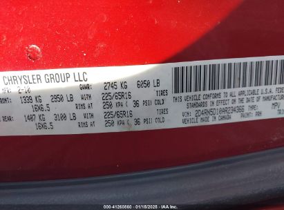 Lot #3058073996 2010 DODGE GRAND CARAVAN SXT