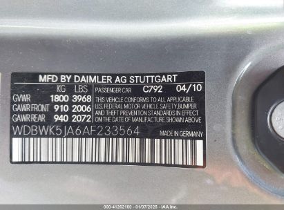 Lot #3053067478 2010 MERCEDES-BENZ SLK-CLASS SLK 350