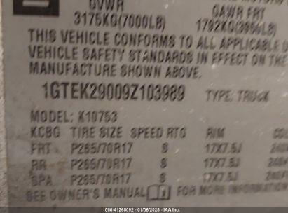 Lot #3051089839 2009 GMC SIERRA 1500 SLE