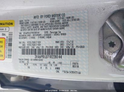 Lot #3051089663 2015 FORD FUSION HYBRID SE