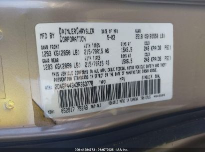 Lot #3054286428 2003 DODGE GRAND CARAVAN SPORT