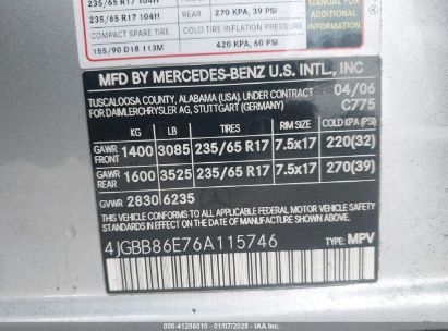 Lot #3056475772 2006 MERCEDES-BENZ ML 350 4MATIC