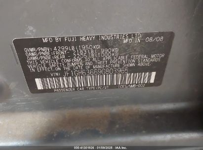 Lot #3053065584 2009 SUBARU IMPREZA OUTBACK SPORT