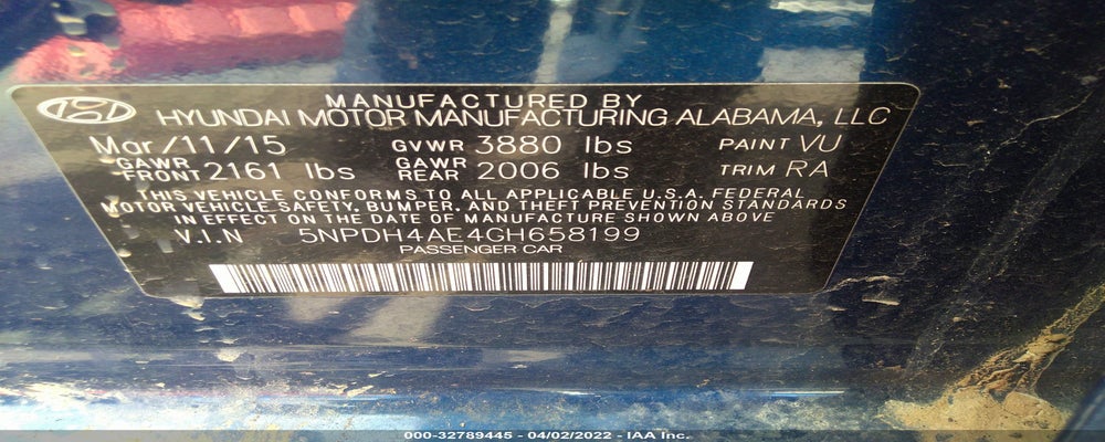 5NPDH4AE4GH658199 2016 HYUNDAI ELANTRA photo no. 9