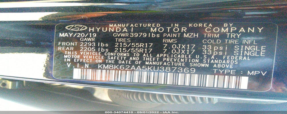KM8K62AA5KU387369 2019 HYUNDAI KONA photo no. 9