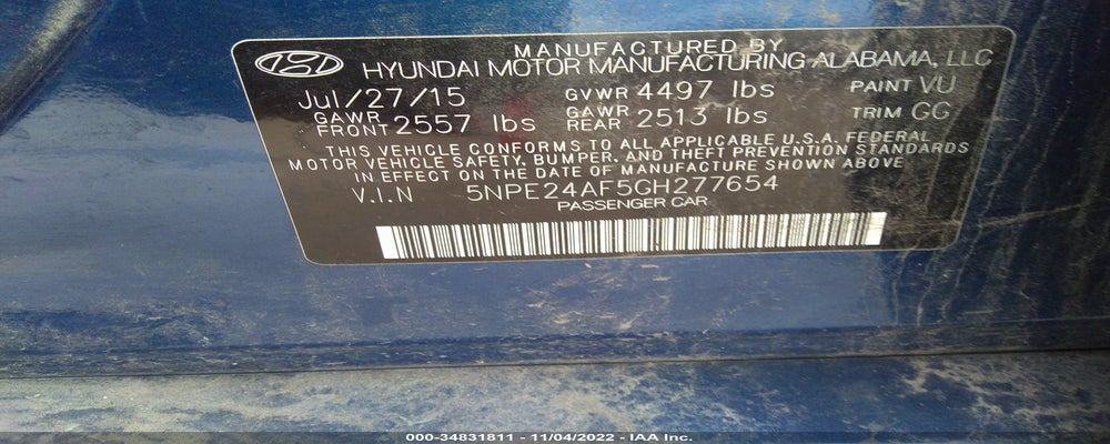 5NPE24AF5GH277654 2016 HYUNDAI SONATA photo no. 9